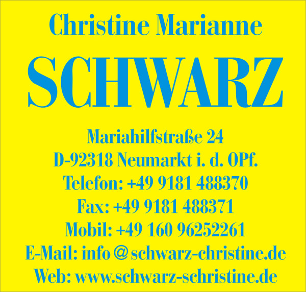 Visitenkarte - Christine Schwarz